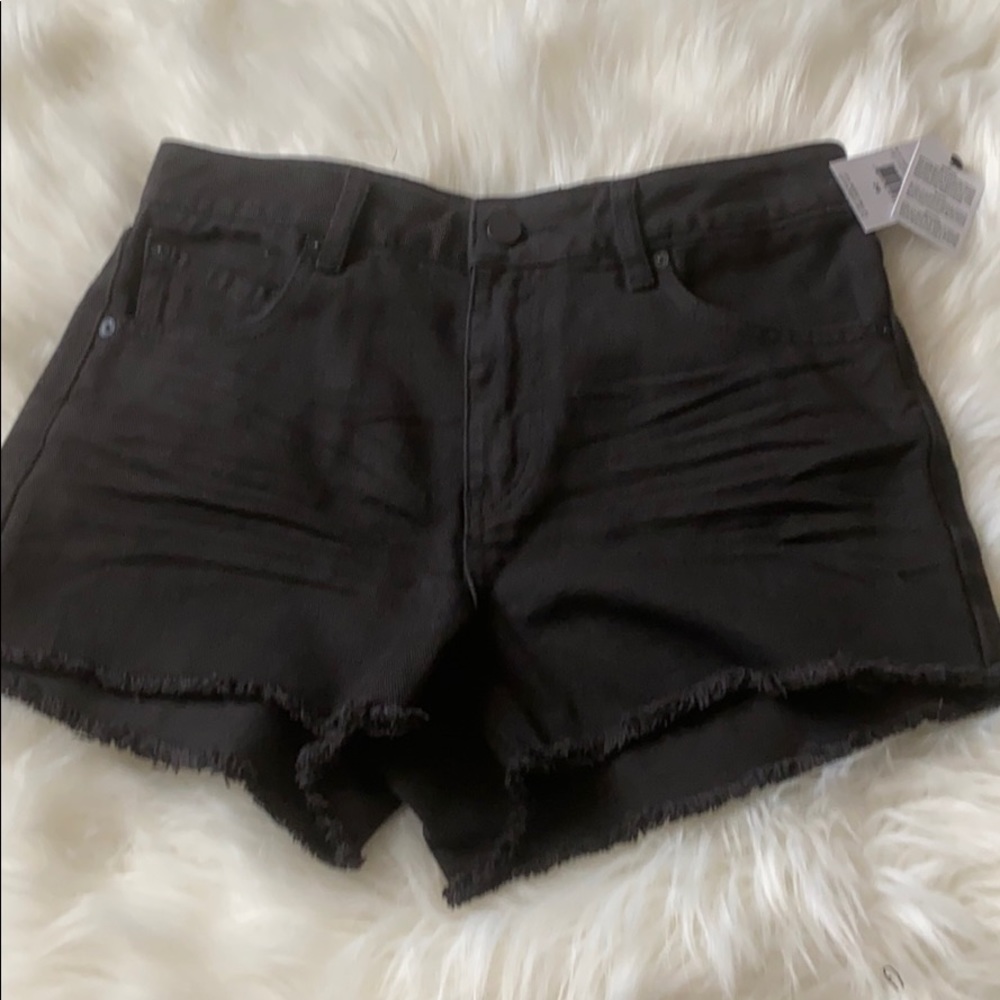NWT black jean shorts